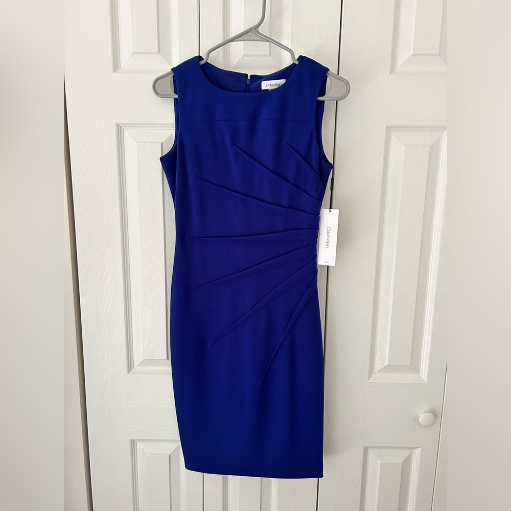 Cobalt Calvin Klein Sheath Dress